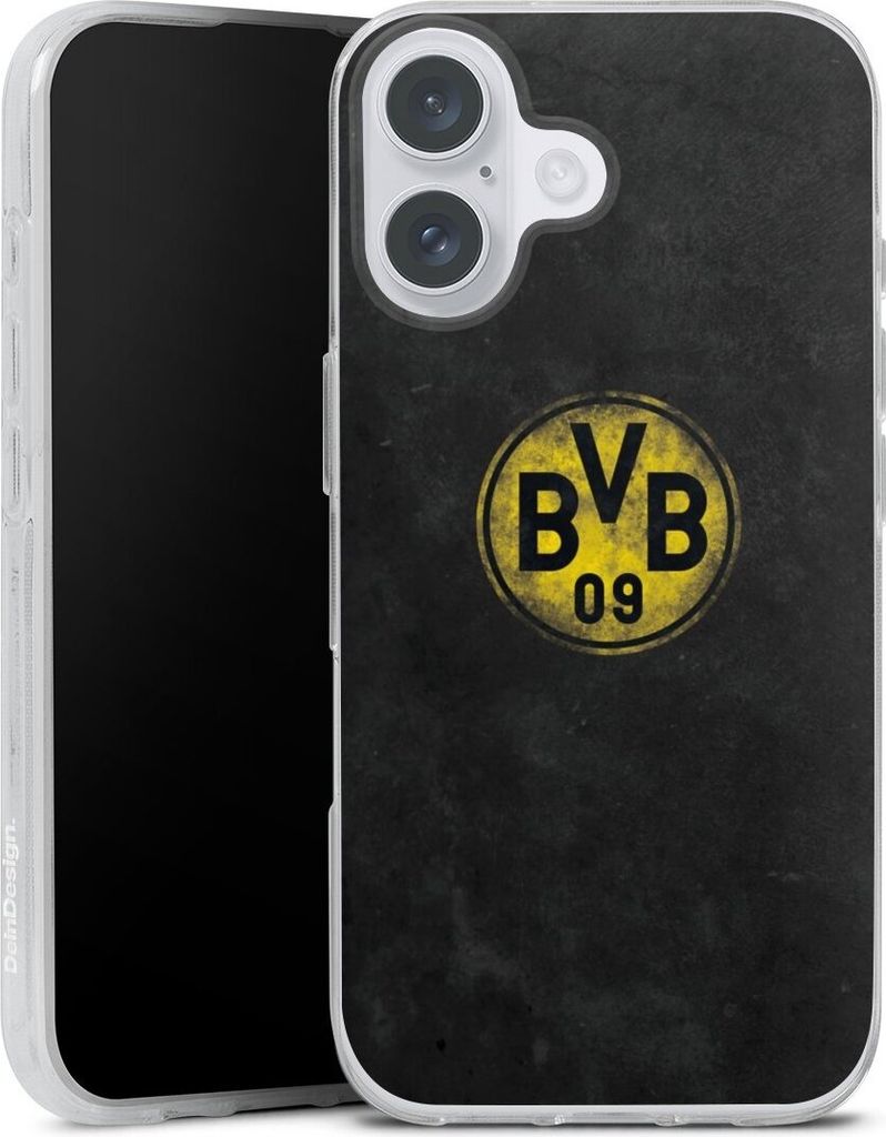 DeinDesign Handyhülle für Apple iPhone 16 Plus Silikon Hülle Case Smartphone Schutzhülle BVB Borussia Dortmund Fanartikel