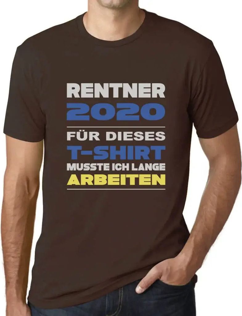 Herren Grafik T-Shirt Rentner 2020 - Für Dieses Musste Ich Lange Arbeiten Geschenk 4. Geburtstag Jahrestag 4 Jahre Jubiläum 4 Jährige Mann Jahrgang