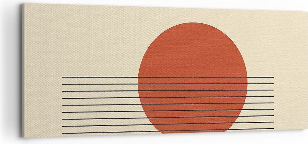 Bild auf Leinwand - Leinwandbild - Einteilig - Abstraktion Linien Rad - 120x50cm - Wand Bild - Wanddeko - Wandbilder - Leinwanddruck - Bilder - Wan...