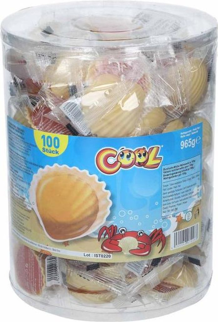 Cool Süsse Schleck-Muscheln, Dose je 100 Stück Produktbild 