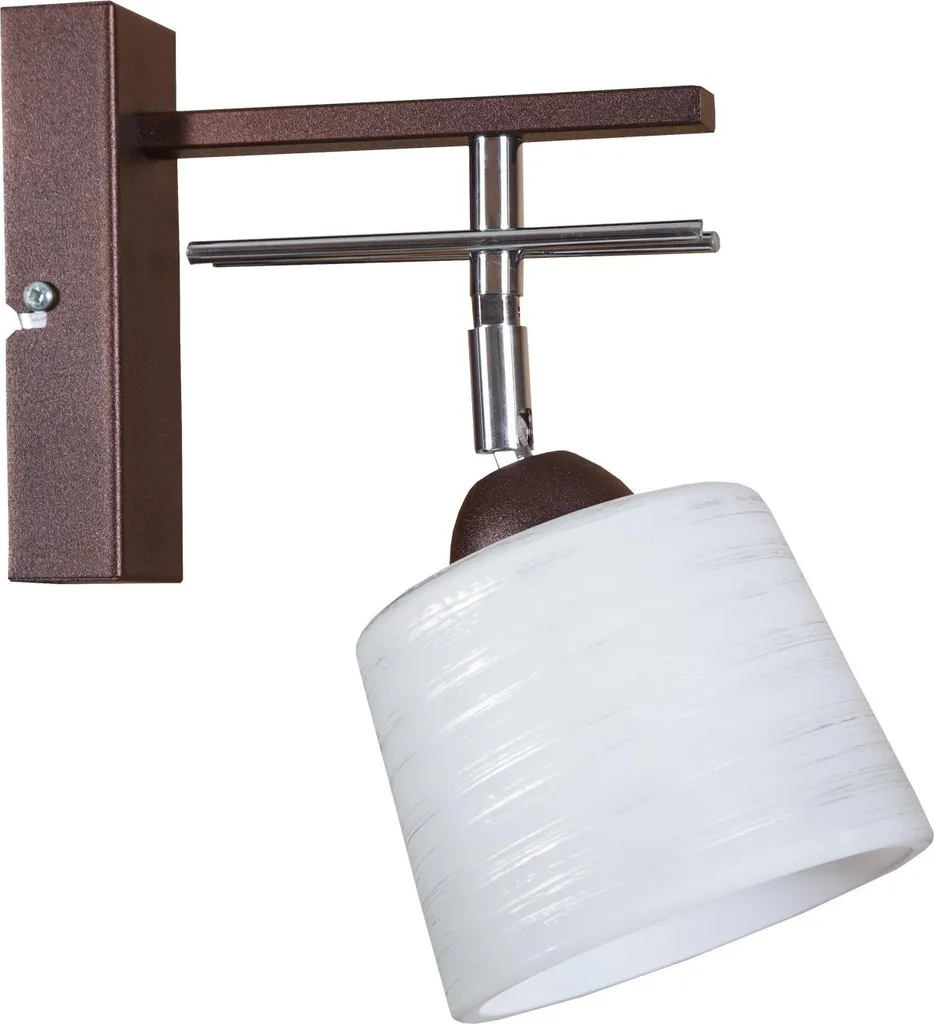 Lampe murale design en verre dépoli et support métal noir, ampoule E27 LED