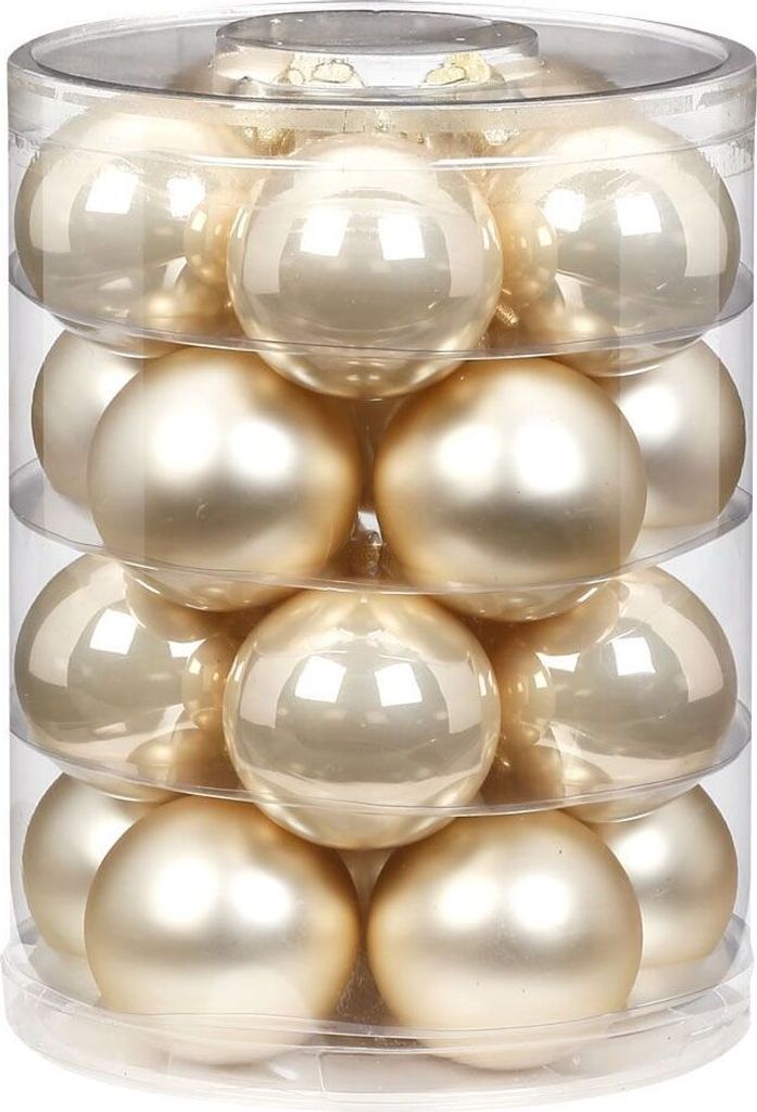 Weihnachtskugeln Glas 6cm, 20 Stück, Farbe:perle - Produktbild 2
