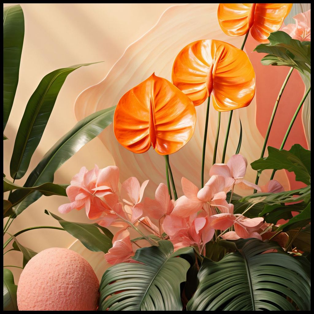 Poster 90x90cm Orangenparadies