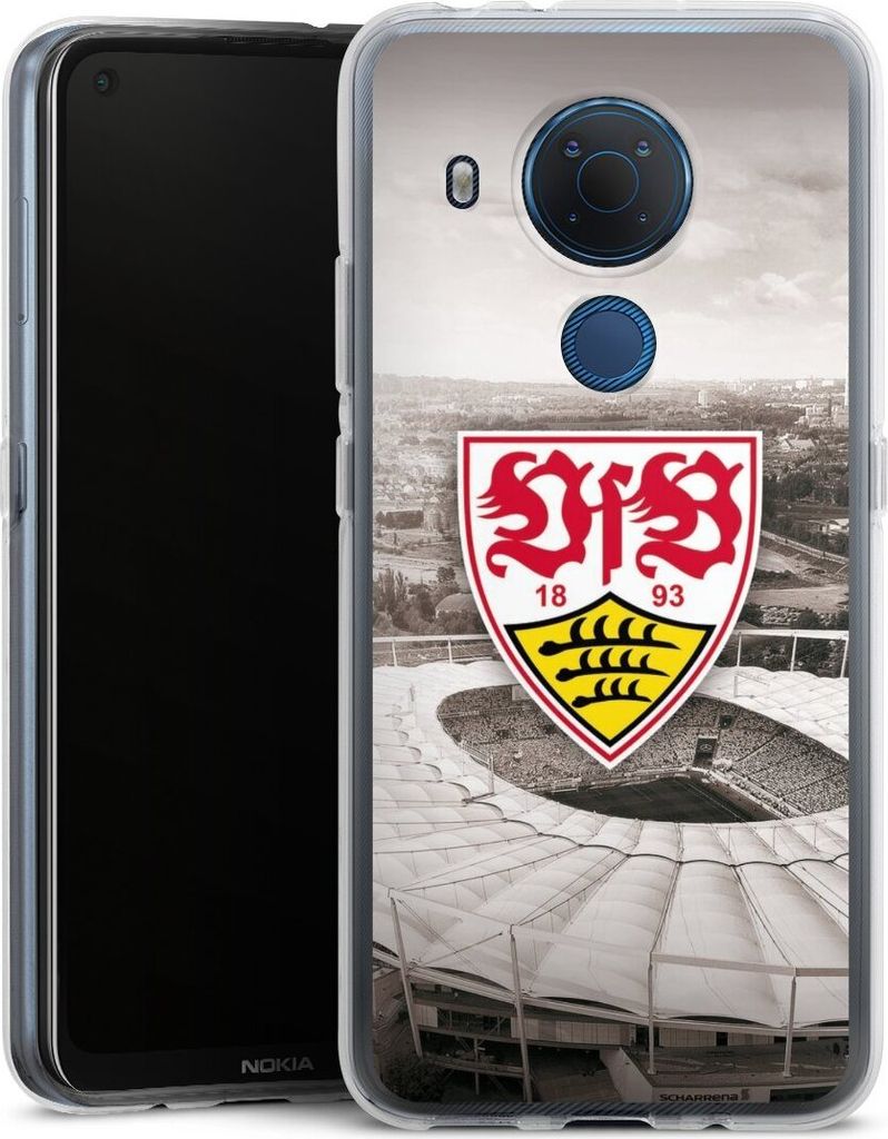 DeinDesign Handyhülle für Nokia 5.4 Silikon Hülle Case Smartphone Schutzhülle Offizielles Lizenzprodukt Stadion VfB Stuttgart