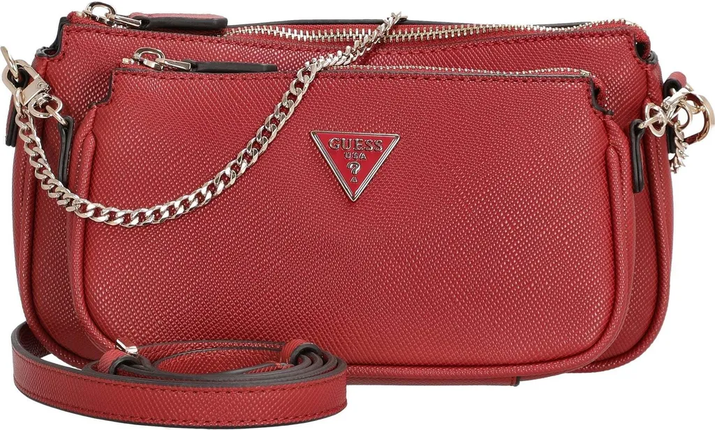 Petit sac à bandoulière double pochette Guess Noelle II rouge