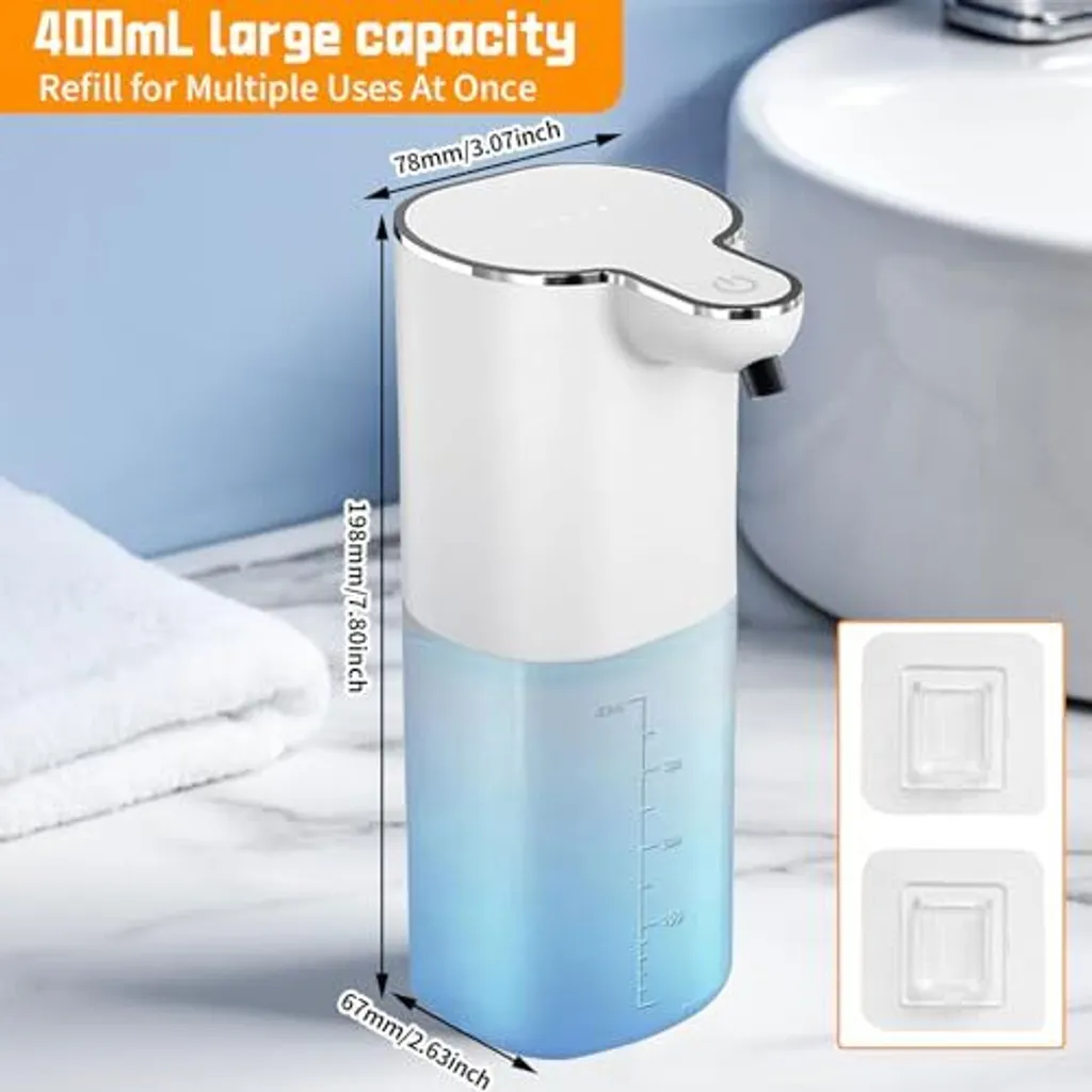 Dispenser Sapone Automatico per Bambini e Famiglia - 400ml No Drill - 5