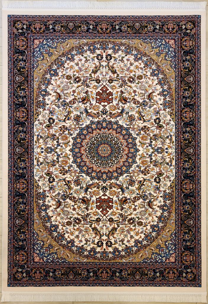Teppich DESIGN IRAN 77827 2,38 M PKT | Farbe: Creme; Größe: 150x225 cm | strapazierfähig und leicht zu reinigen | Wohnzimmer | Schlafzimmer