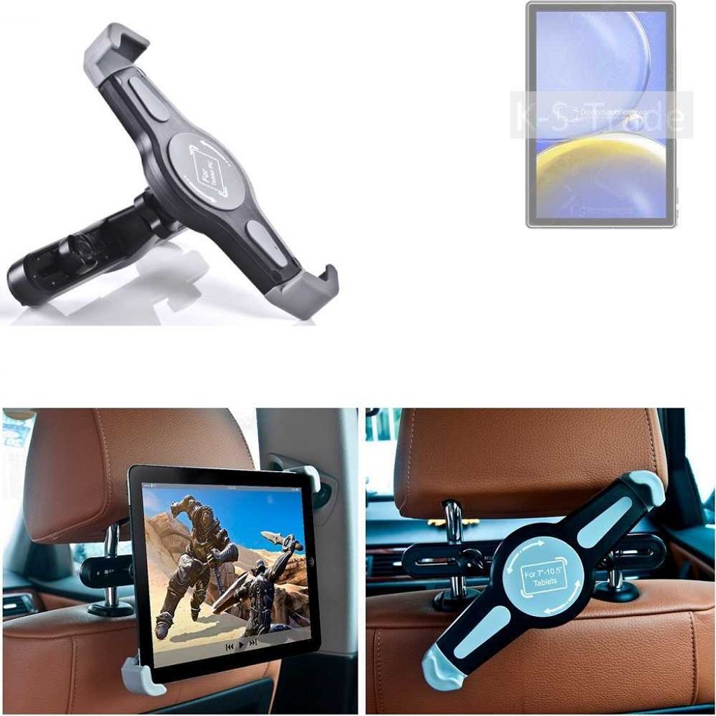 K-S-Trade Tablethalterung kompatibel mit HTC A101 KFZ Kopfstützen Halterung 360° Auto Sitzhalterung Headrest Holder Halter Tablet PC Kopfstütze