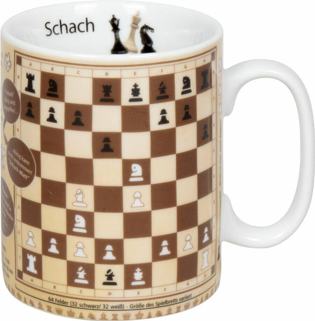 Könitz Becher Wissensbecher Schach, Tasse, Porzellan, Bunt, Produktbild 