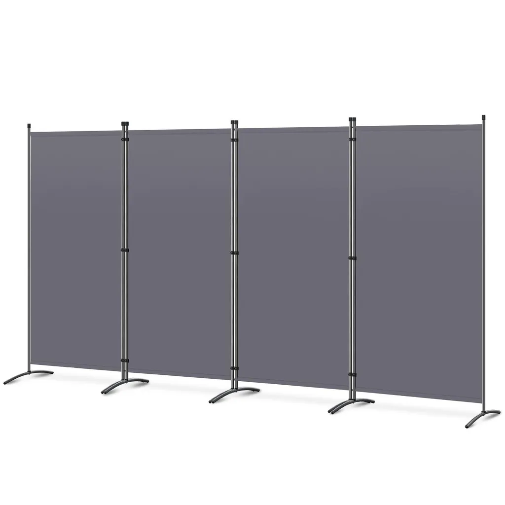 Angel Living Paravent de Balcon 4 Volets 324x169 cm - Brise-vue Gris