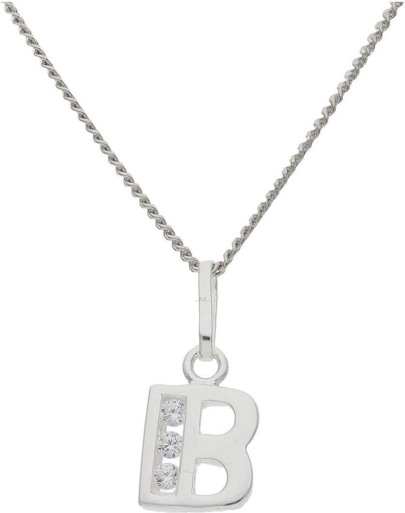 JuwelmaLux Anhänger Buchstabe "B" 925/000 Sterling Silber mit Zirkonia JL16-02-0591