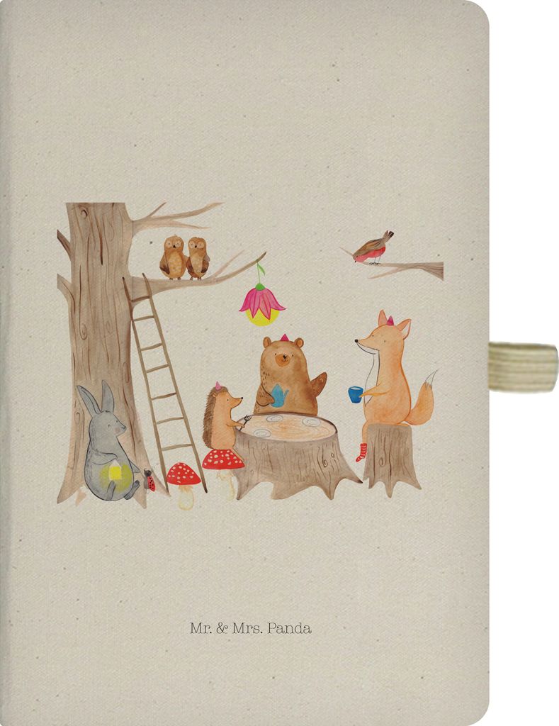 Mr. & Mrs. Panda Journal Waldtiere Picknick - Transparent - Geschenk, Wald, notizbuch, Eichhörnchen, Notizheft, Reisetagebuch, Igel, Lustige Sprü...
