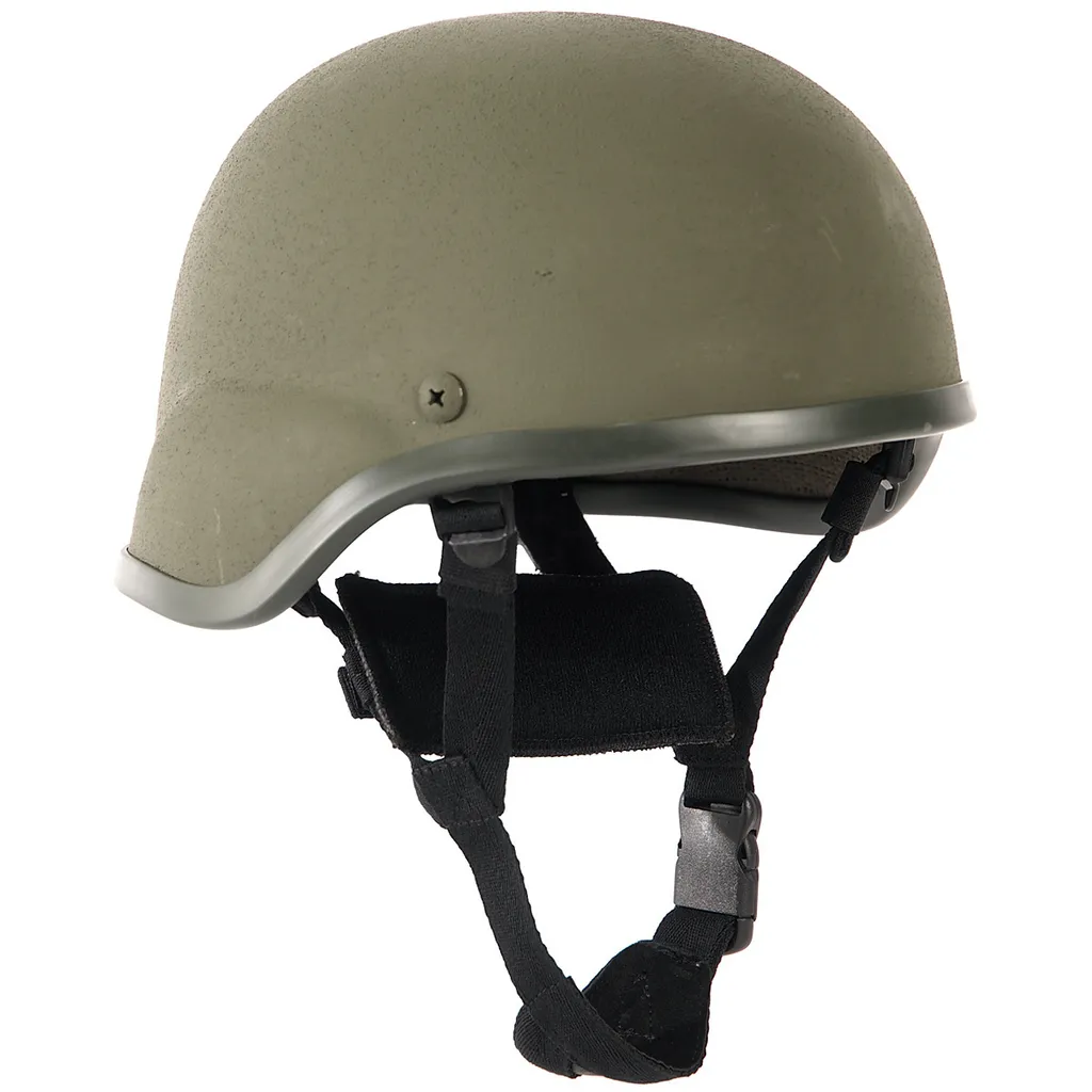 Casque MICH US Fiber olive robuste avec suspension 4 points réglable