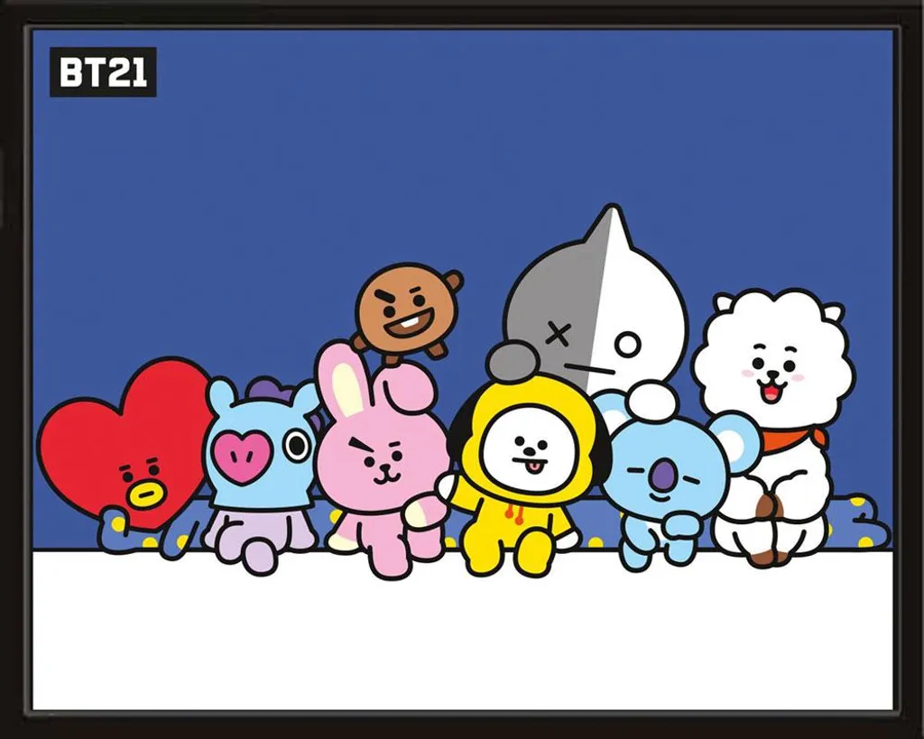 Mini Poster BT21 Encadré Shinsuke® Noir : Protégez votre Affiche Group MDF