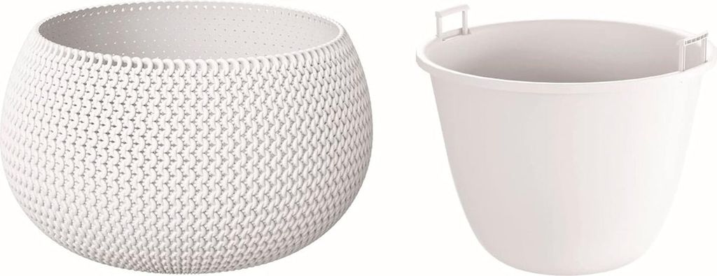 Květináč SPLOFY BOWL s vkladem 23,9 cm - barva: bílá Immagine del prodotto 