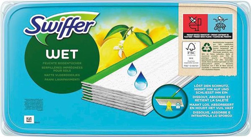 SWIFFER Wet Wischtücher Antibakteriell 10er Produktbild 