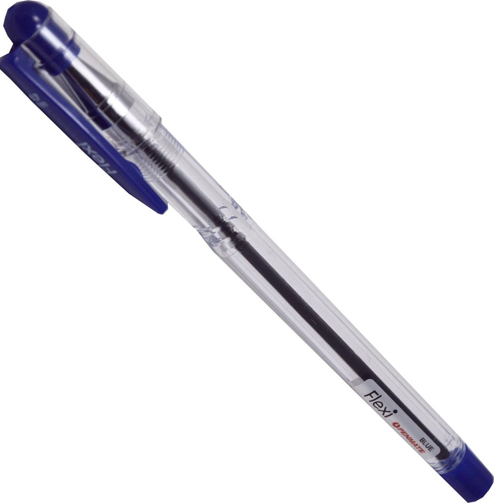 Gel-Schreibstift Flexi Blau - Hochwertig, Glatt und Flexibel für Büro- und Schreibbedarf (0,5 mm Spitze)