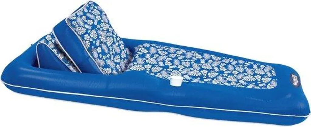 Chaise Longue Flottante avec Pare-Soleil UV - Grande Taille et Confort