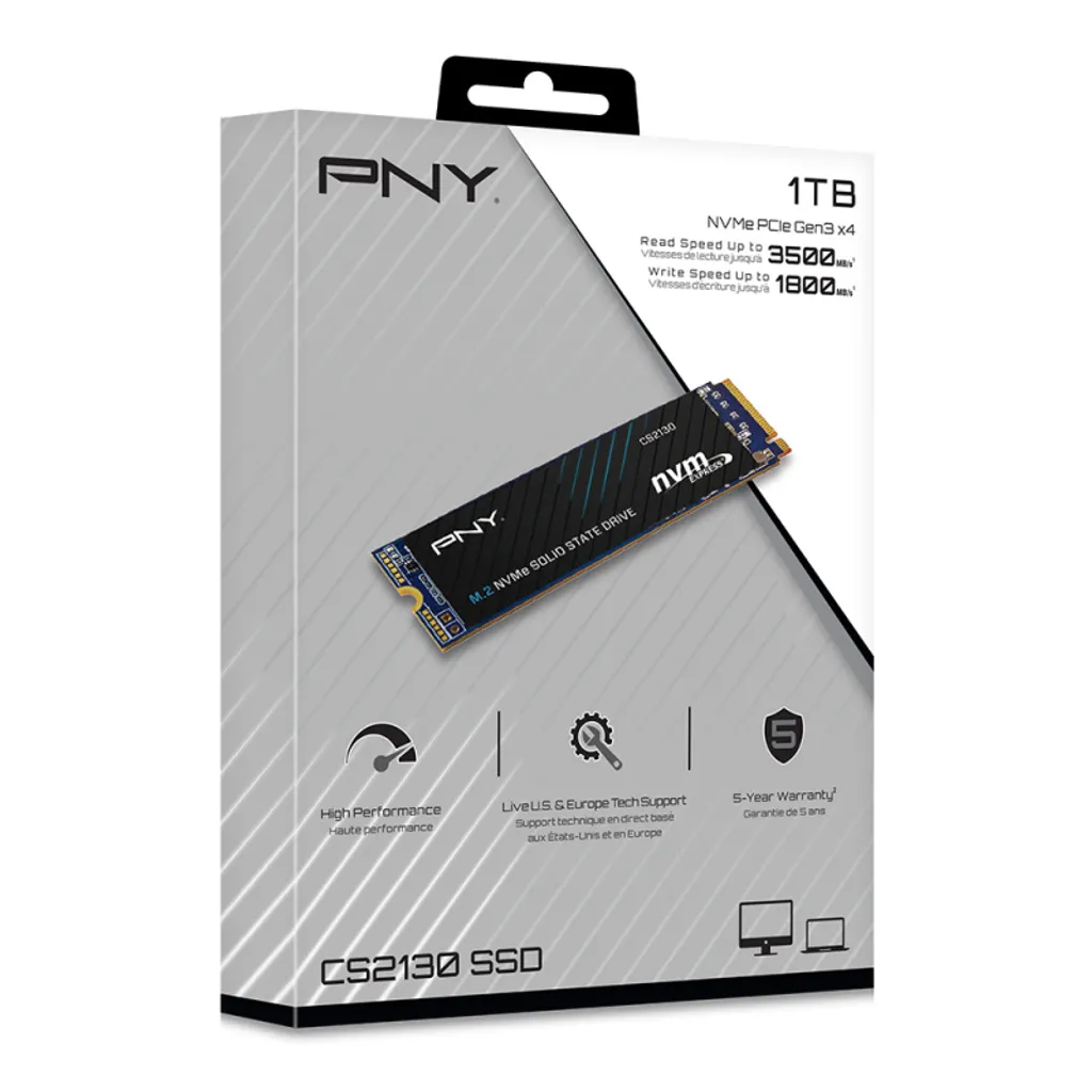 PNY CS2130 SSD NVMe 1TB ultra performant avec technologie PCIe Gen3 x4