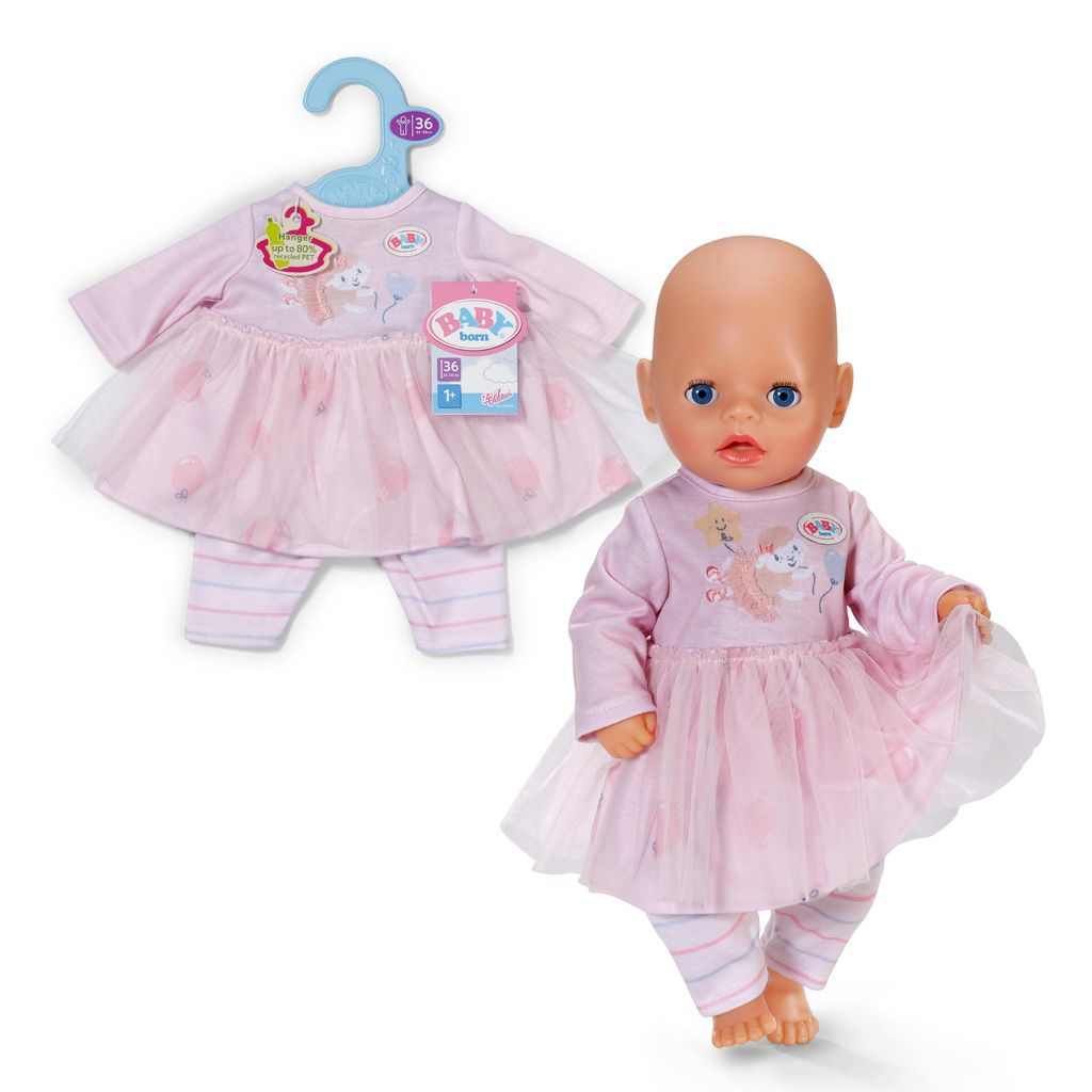 BABY born Kleid rosé mit langen Armen, Tüll-Rock und Produktbild 
