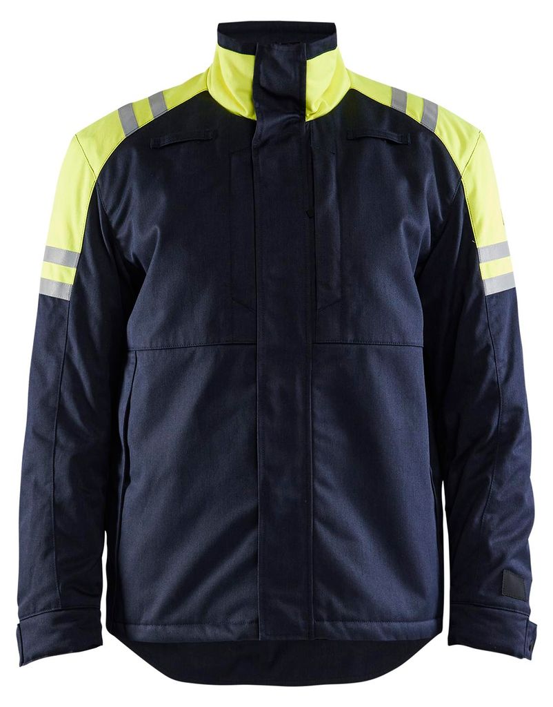 Blakläder Winterjacke Inhärent Stahl 4515, Farbe:Marineblau/ High Vis Gelb, Größe:XL