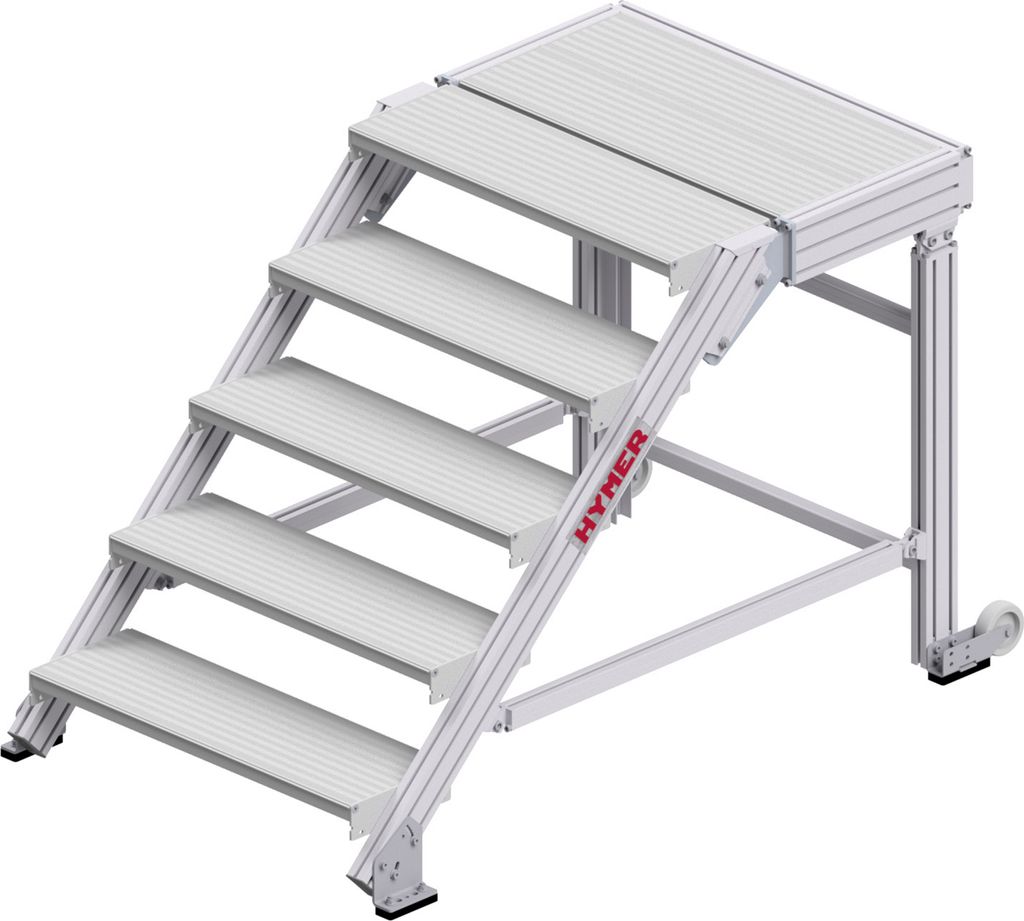 Hymer Treppenpodest, Stufenbreite 1000 mm, 5 Stufen