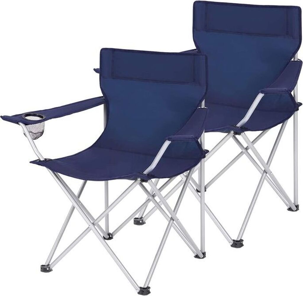 Draagbare Picknickset mit 2 Stühlen - Klapstoel - Lichtgewicht - Donkerblauw - 84 x 52 x 81 cm