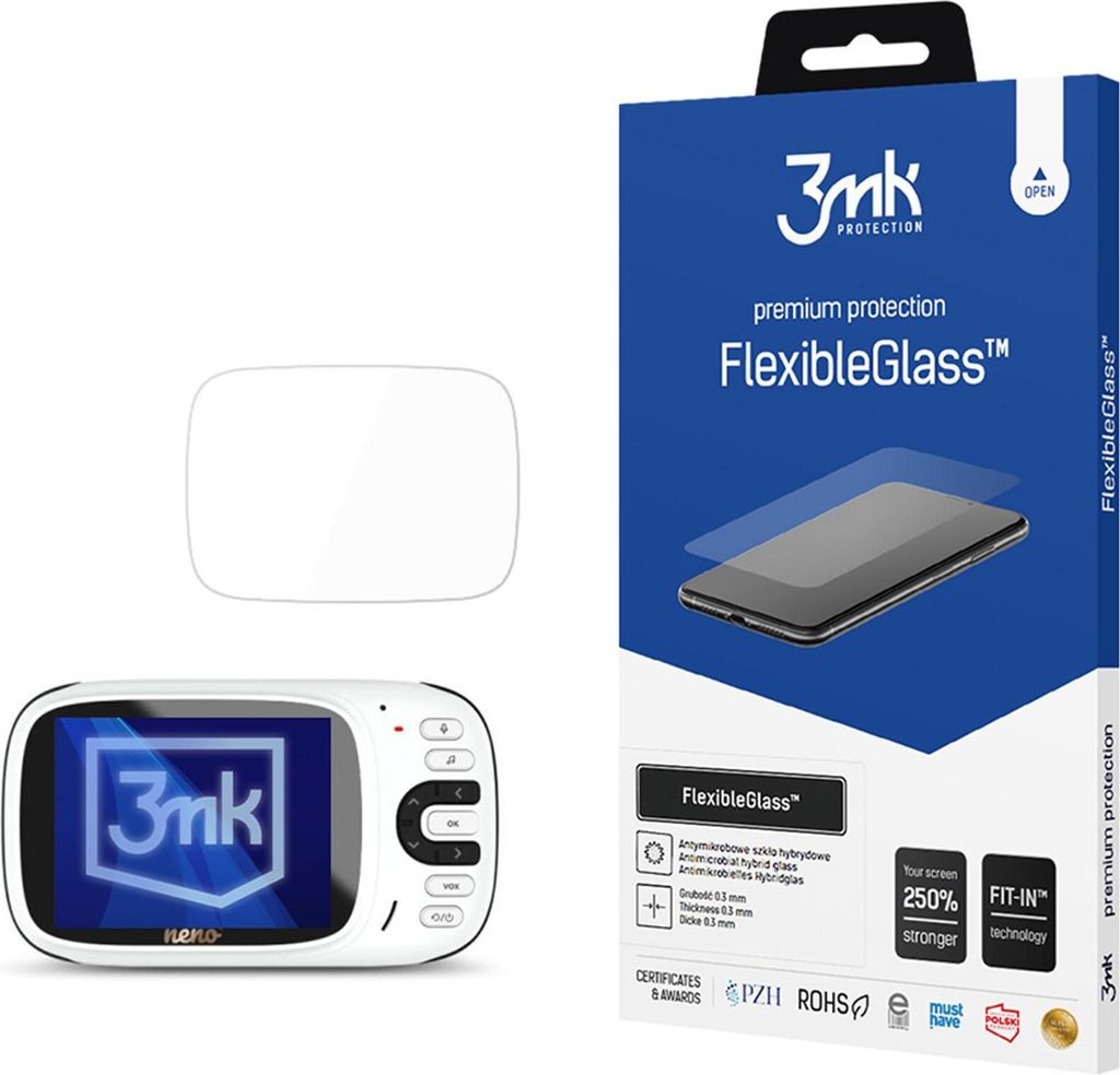 3mk Display Hybridglas FlexibleGlass für Niania Elektroniczna NENO Vera 0,3mm 7H