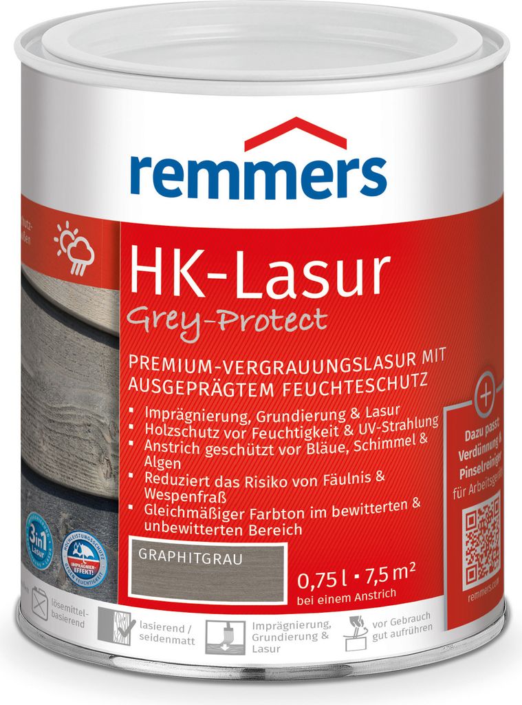 Remmers HK-Lasur 0,75 L Eimer Graphitgrau Obrázok produktu 