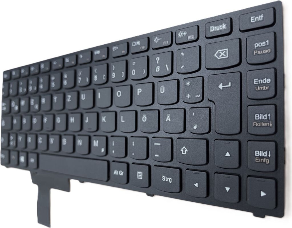 DEUTSCHE-Tastatur Keyboard Schwarz mit Schwarz Rahmen für Lenovo Yoga 13 MAM4DGE