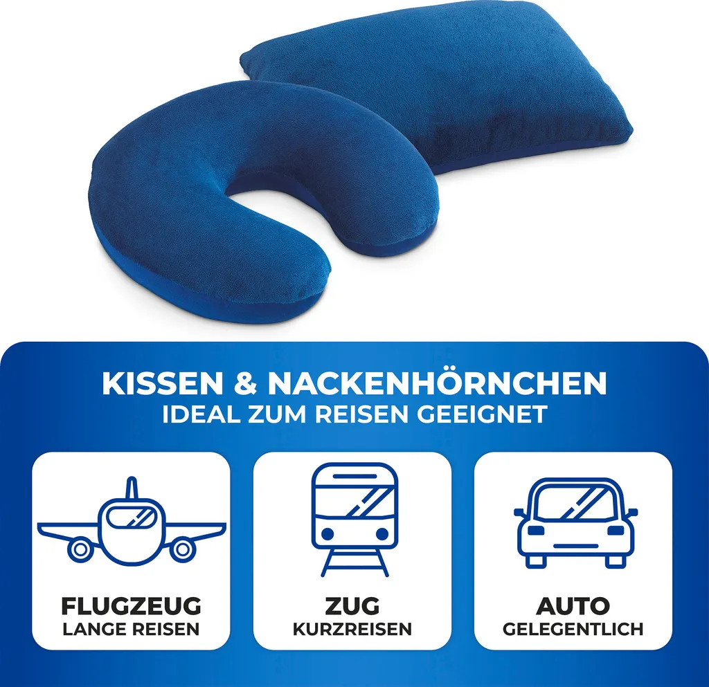 Coussin de Voyage Ergonomique Maximex avec Support Cervical Intégré