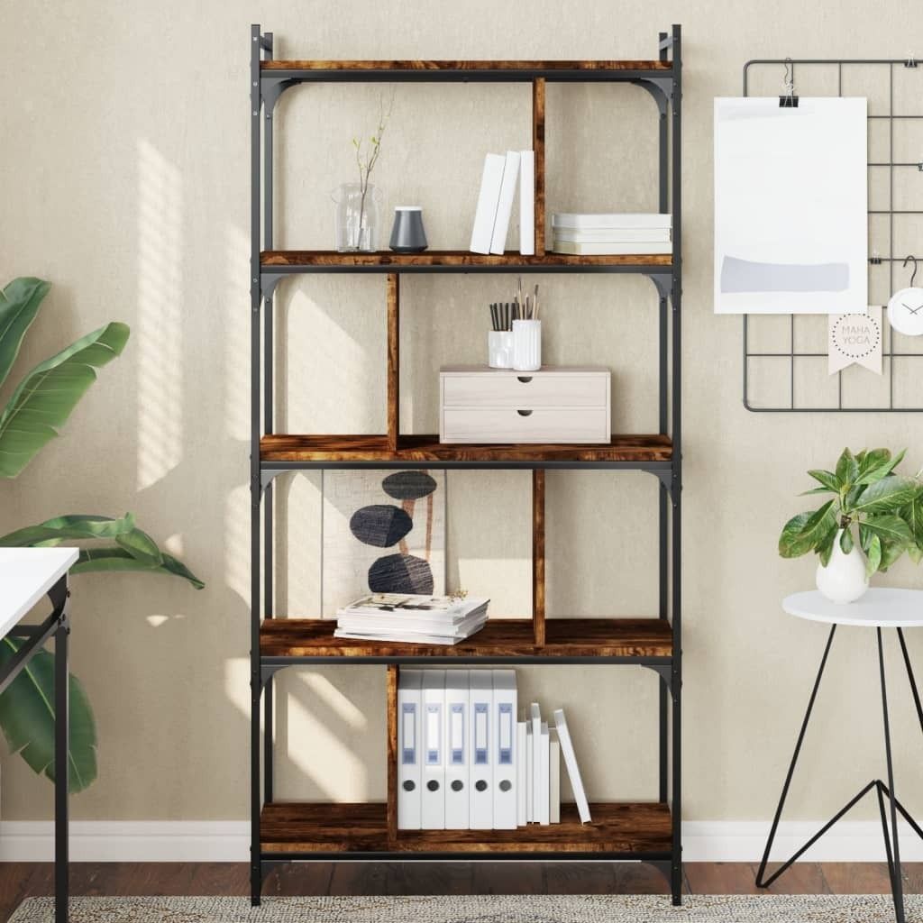Maison Exclusive - Bücherregal 5 Böden Räuchereiche 76x32x158 cm Holzwerkstoff