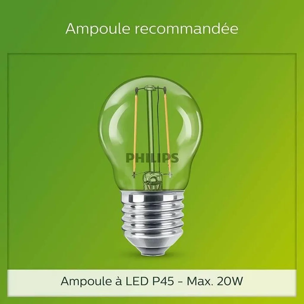 Lanterne extérieure Philips anthracite E27 230V blanc chaud haute durabilité - 5