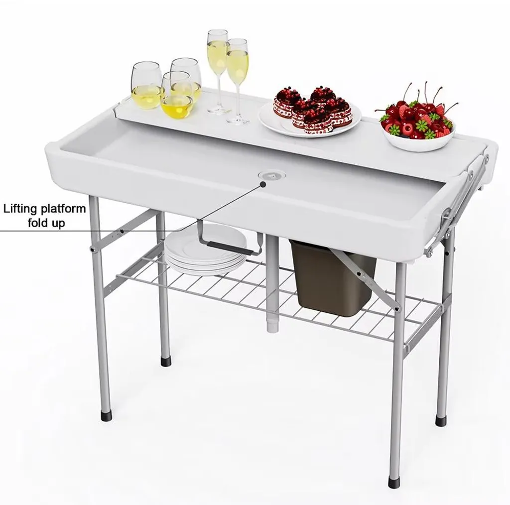 Table pliante extérieur blanche gain de place pour petits balcons - 5