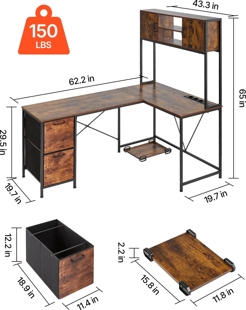 Bureau d'Angle Gaming : Fini les Câbles Emmêlés avec Prises et LED
