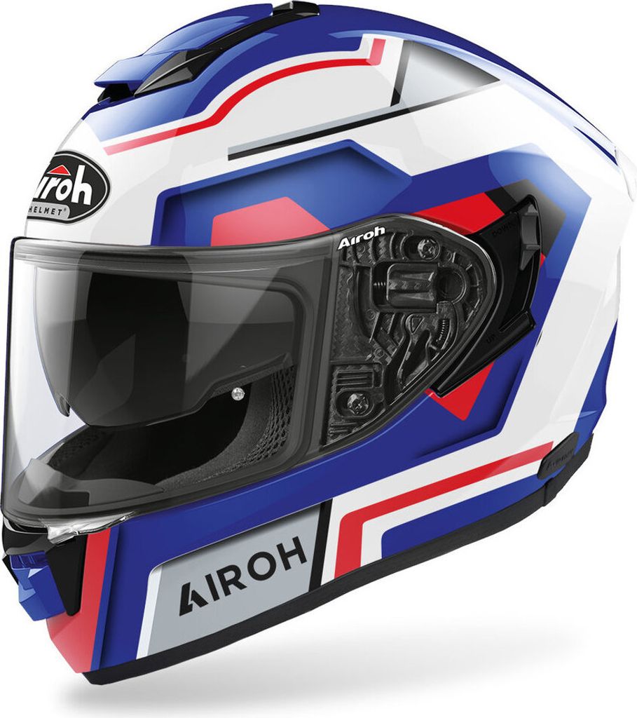 Airoh ST.501 Square Helm Farbe: Weiß/Blau/Rot, Grösse: XS (53/54)