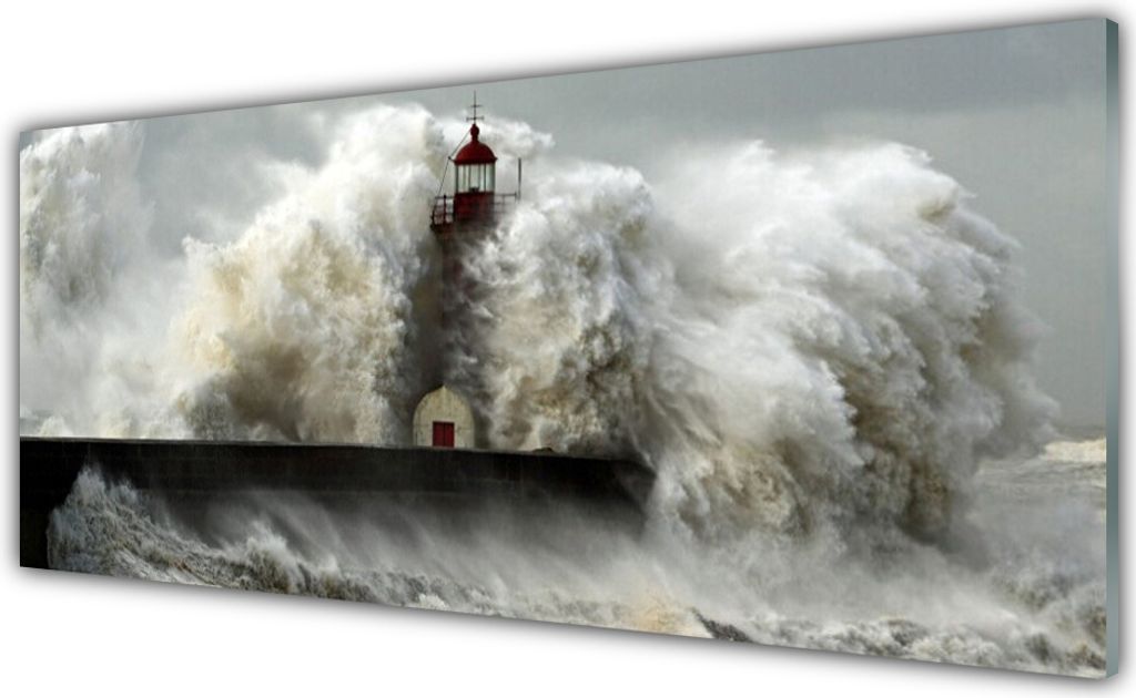 Acrylglasbilder 125x50 Wandbild Druck Leuchtturm Landschaft