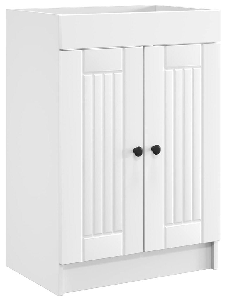 vidaXL Unter dem Waschbecken Badschrank Weiß 56 x 37,5 x 81 Produktbild 