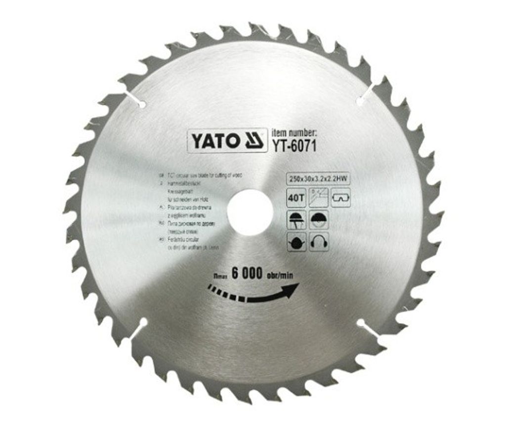 Yato Widia Kreissägeblatt 250X30Mm 40-Zahn 6071