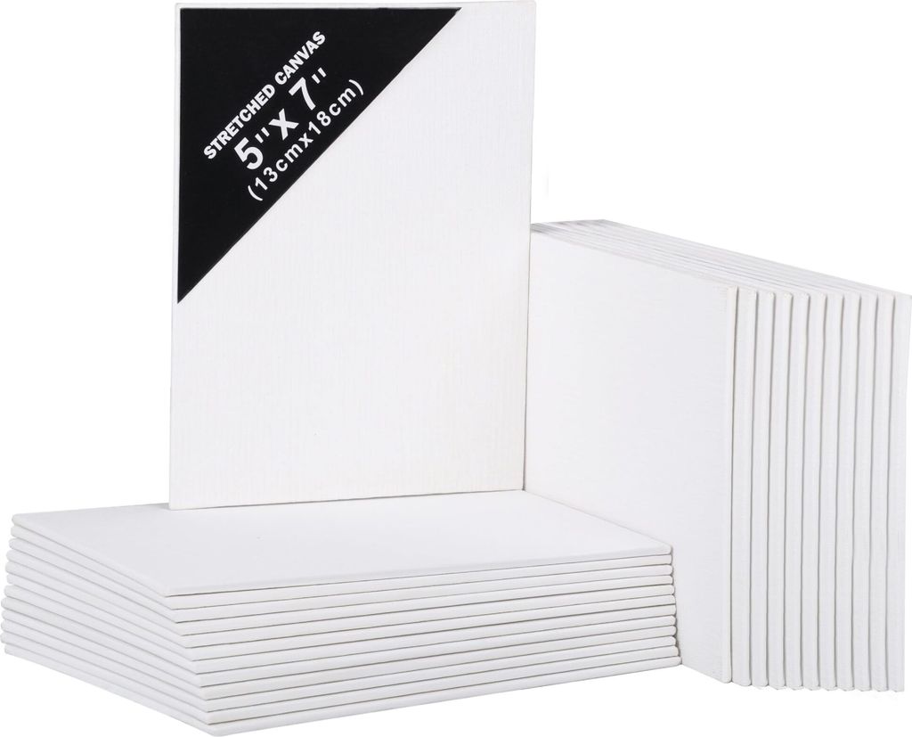 Belle Vous 24 Stk Leere Leinwände zum Bemalen – 13 x 18 cm Produktbild 