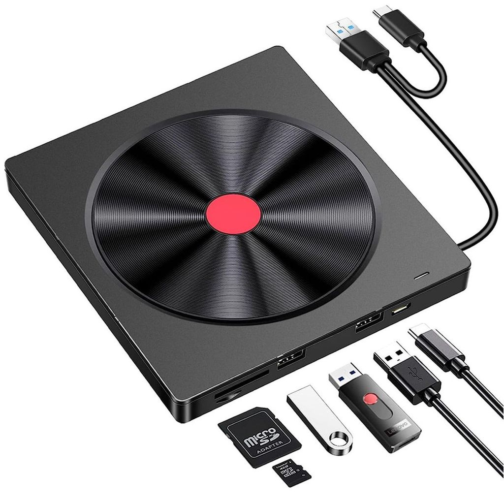 USB 3.0 / Typ-C externes CD/DVD-Laufwerk, kompatibel mit Produktbild 