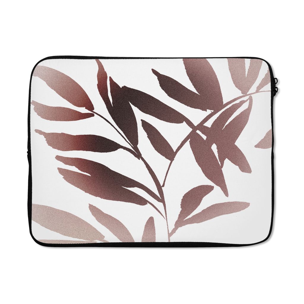 MuchoWow Laptop Hülle 17 Zoll Laptoptasche Blättern - Design - Abstrakt - Zipper - Schutzabdeckung