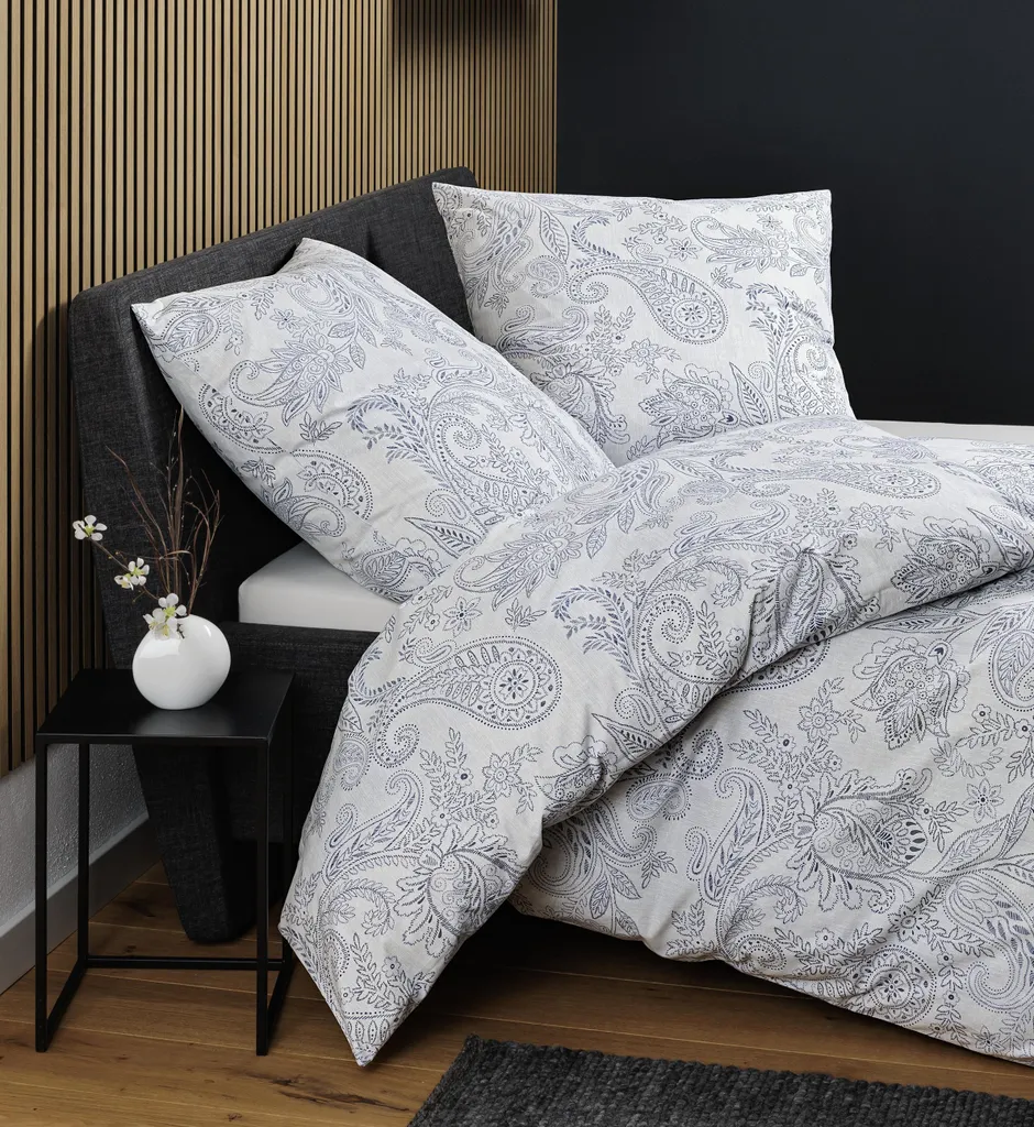 Parure de Lit Janine Cortina en Soft-Coton Respirant et Doux Bleu 500