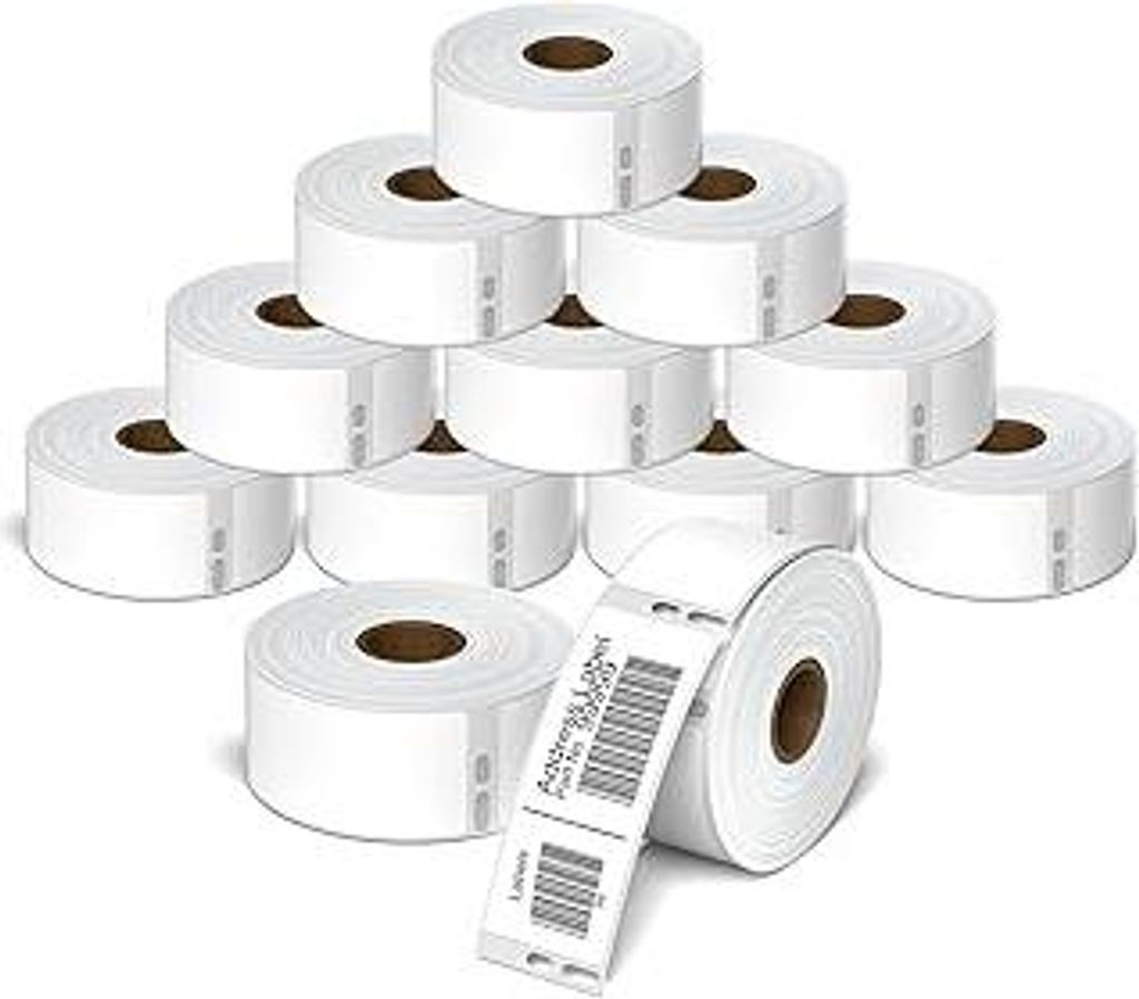 12 Rollen 99012 36mm x 89mm Adressaufkleber kompatibel mit Dymo S0722400 Selbstklebende Etiketten für DYMO Label Writer 4XL 450 400 330 320 Twin T...