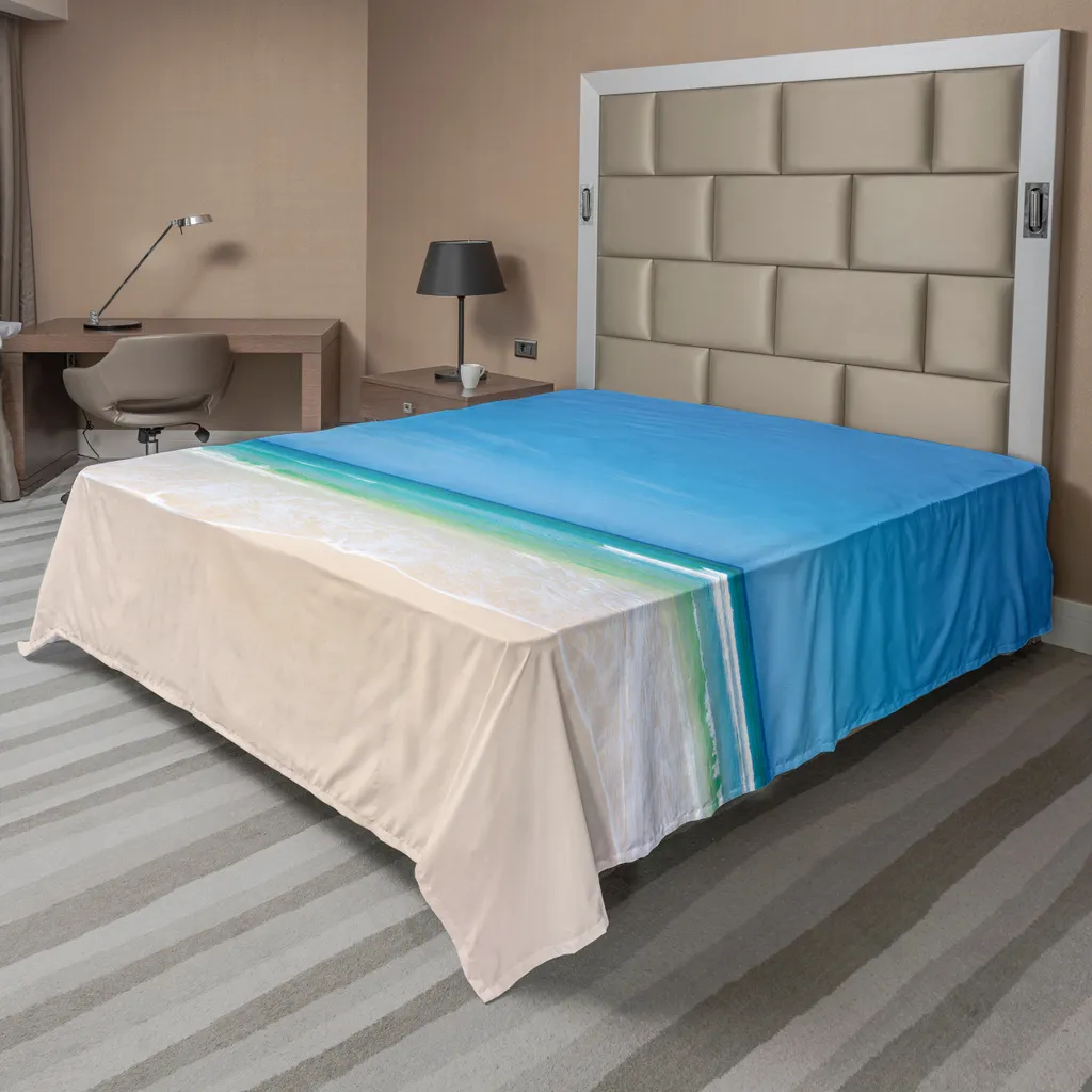 Drap de lit infroissable Océan pour lit double 275x260cm Confort