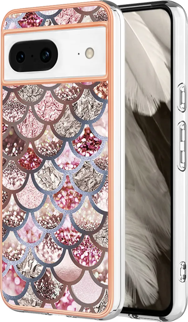 Cover Slim per Google Pixel 8 Antiurto Fantasia Caffè in Silicone TPU