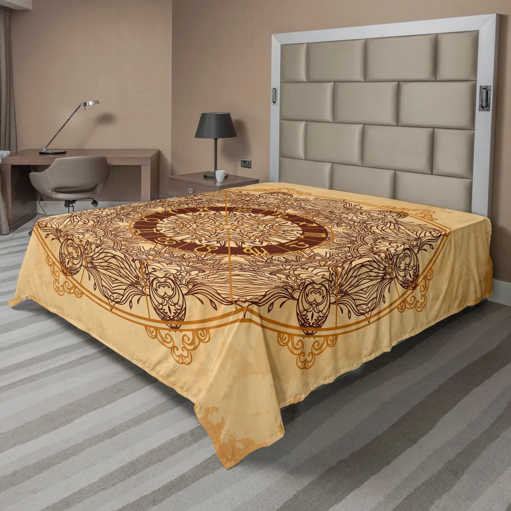 Lenzuolo ABAKUHAUS Matrimoniale 266x260 | Vintage Zodiac Mandala