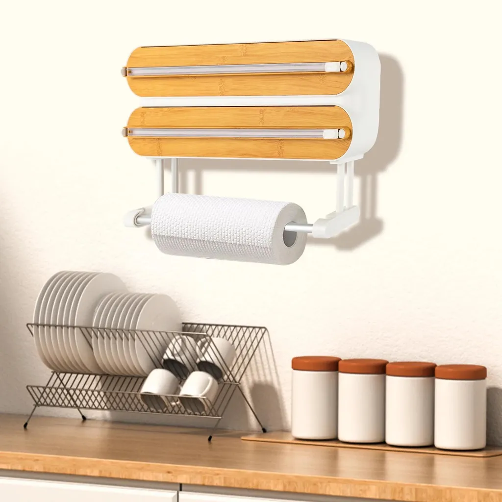 Wokex - Organizer Da Cucina Pellicola Trasparente Ripiano Per Bottiglie Di Salsa Taglio Di Involucro Di Plastica Dispenser Di I 8339089312158
