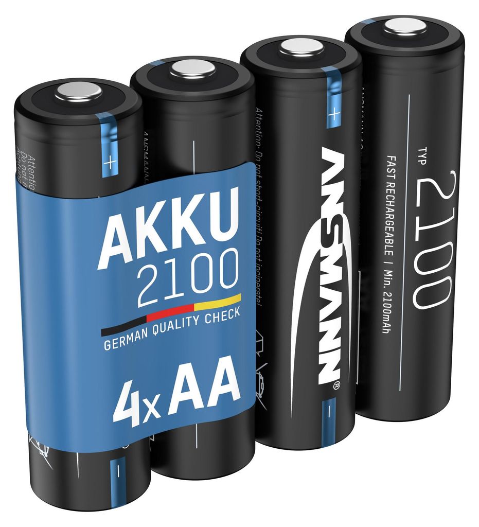 ANSMANN Akku Mignon AA, 2100 mAh 1,2V, 4 Stück,  geringe Produktbild 