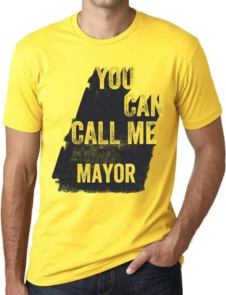 Herren Grafik T-Shirt Sie können mich Bürgermeister nennen – You Can Call Me Mayor – Öko-Verantwortlich Vintage Jahrgang Kurzarm Lustige Druck